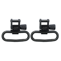 Grovtec Gtsw02 Locking Sling Swivels With 1.25 Inch Loops Black Oxide Finish