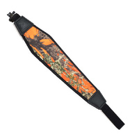 Grovtec Gtsl32 Padded Nylon Rifle Sling With Swivels In Blaze Orange Camo