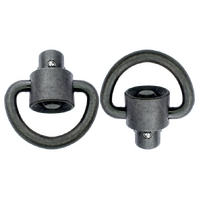 Grovtec Gtsw264 Recessed Plunger Heavy Duty Push Button Swivels For D Loops Black