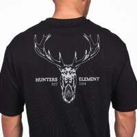 Hunters Element Alpha Stag Tee Premium Crew Neck T-shirt - Black #alpha Blk