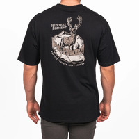 Hunters Element The Roar Tee Premium Crew Neck T-shirt - Black #he120309