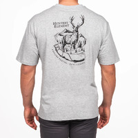 Hunters Element The Roar Tee Premium Crew Neck T-shirt - Grey Marle #he120317 [size L]