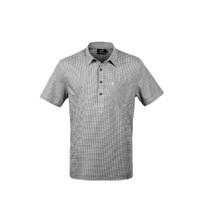 Hunters Element Realm Shirt Panama Weave Cotton Fabric  - Black/white Plaid #he124954