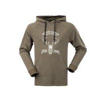 Hunters Element Mens Outdoor Lightweight Red Stag Hood Pullover - Khaki #red Ka [size S]