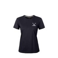 Hunters Element Red Stag Tee Womens - Black #red Stag Bl