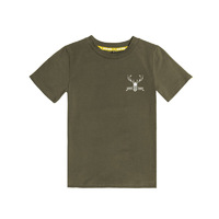 Hunters Element Red Stag Tee Kids - Khaki #ki