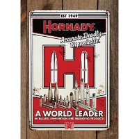 Hornady 99101 Tin Sign Vintage Embossed 12x18 Metal