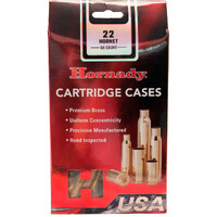 Hornady Reloading Rifle Unprimed Brass Cases .22 Hornet - 50 Per Box #h8602