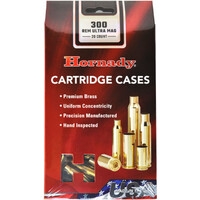 Hornady Reloading Rifle Unprimed Brass Cases .300 Remington Ultra Mag - 20 Per Box #h86724