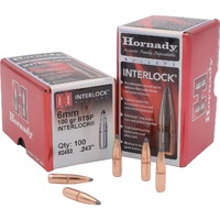 Hornady 2453 Interlock 6mm Projectiles 100 Grain Btsp