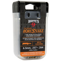 Hoppes Gun Cleaner Boresnake Fit In Backpack Patented Case Design Pull T-handle - .257 .264 Cal Rifle #hp24013d