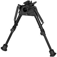Harris Benchrest 6 To 9 Inches Self Leveling Swivel Bipod - Anodized Black #hs-br2