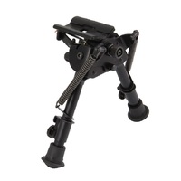 Harris Hunting Shooting Gun Rest Bipod Swivel Quality Heat Treated Steel Hard Alloys - 6-9" Black #h-sbr