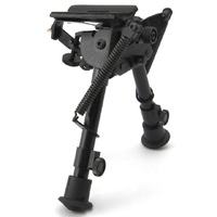 Harris Hunting Shooting Gun Rest Bipod Swivel Self Level Great High Quality Durable - 6-9" Black #h-sbr2