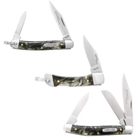 Imperial Schrade Three Piece Folding Combo Pocket Knife - With Black Pom Handles #impcom4cp