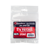Kleenbore P201 Cotton Cleaning Patches 1.25 Inch For .22-.270 Caliber Rifles