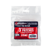 Kleenbore P204 Gun Cleaning Cotton Patches 3 Inch For 12-16 Gauge Shotguns