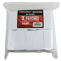 Kleenbore Cp19b 3 Inch Square Cotton Cleaning Patches 12-16 Gauge 500 Pack