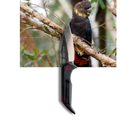 Koi Georgia 'glossy Black Cockatoo' 14c28n Steel Edc Folding Pocket Knife