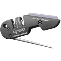 Lansky Blademedic 4 In 1 Pocket Knife Carbide Ceramic Diamond Sharpener Excellent - Black Aluminium #lpsmed01