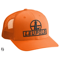 Leupold Le178013 Reticle Trucker Cap Blaze Orange High Visibility Adjustable