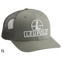 Leupold Le178014 Reticle Trucker Cap Flat Bill Loden Green Adjustable