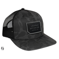 Leupold Le183986 Trucker Hat Black Camo Snapback Osfa