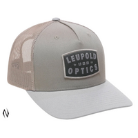 Leupold Le186000 Usa Trucker Hat Khaki Grey Mesh Snapback