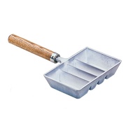 Lee Precision 90029 Ingot Mold 4 Cavity Aluminum Wood Handle