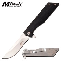 Mtech Drop Point Fine Edge Blade Folding Knife - 7 Inches Overall G10 Handle #mt-1160ls