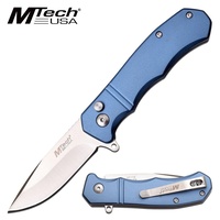 Mtech Drop Point Fine Edge Blade Manual Folding Knife - 6.75 Inches Overall #mt-1118Bl