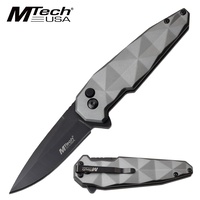 Mtech Drop Point Fine Edge Blade Manual Folding Knife - 7.25 Inches Overall #mt-1119gy