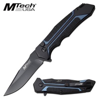 Mtech Bowie Fine Edge Blade Manual Folding Knife - 8.25 Inches Overall #mt-1134Bl