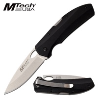 Mtech Drop Point Fine Edge Blade Folding Knife - 7 Inches Overall #mt-1076Bk