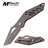 Mtech Tanto Folding Knife - 6.5 Inches Overall Grey #mt-1065Bz