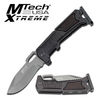 Mtech Usa Xtreme Tactical Folding Knife - Gray Titanium Coated Blade #mx-806