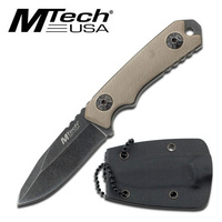Mtech Drop Point Fixed Blade Knife - 4.75 Inches Overall G10 Handle #mt-20-30