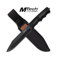 Mtech Clip Point Hunting Fixed Blade Knife W Glass Breaker - 311Mm Sheath & Seatbelt Included #mt-086