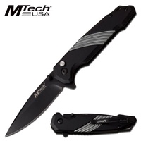 Mtech Framelock Stainless Drop Point Pocket Folding Knife - Grey 8 Inches Overall #mt-1064gy