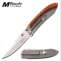 Mtech Sharp Edges Drop Point Blade Folding Knife - Laser Etching On Handle #mt-1151Pdr