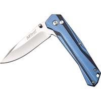 Mtech Drop Point Manual Folding Knife - Blue Anodized Aluminum Handle #mt-1109bl