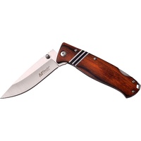Mtech Camping Drop Point Folding Knife - Brown Pakkawood Handle #mt-966Br