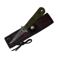 Mtech Usa Tanto Fixed Blade Knife W Nylon Sheath - 7.5 Inch Overall Green #mt-20-37Gn