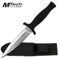 Mtech 9 Inch Tactical Hunting Dagger Fixed Blade Knife - Black #mt-097sl