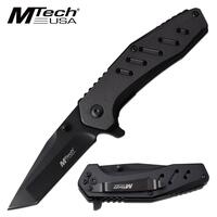 Mtech 6.75 Inch Tanto Blade Hunting Manual Folding Knife - Black #mt-1113Bk