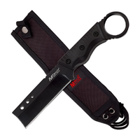 Mtech 8 Inch Razor Fixed Blade Knife - Black W Sheath #mt-20-25B