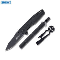 Mtech Usa 3-piece Survival Value Pack - With Folding Knife Multi-function Tool And Fire Starter #mt-pr-010