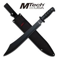 Mtech 20 Inch Black Fixed Blade Hunting Machete - W Nylon Sheath #mt-20-07M