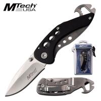 Mtech Usa Black Folding Knife With Waterproof Case - 5.6 Inches Overall #mt-1016bk