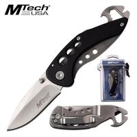 Mtech Usa Black Folding Knife With Waterproof Case - 5.6 Inches Overall #mt-1016Bk